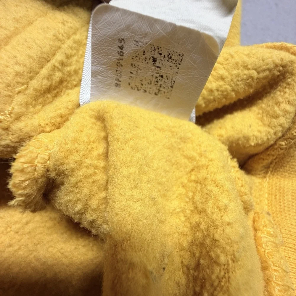 The‎ North Face Hoodie Mens Yellow Big Logo Pullover Sweatshirt Large
